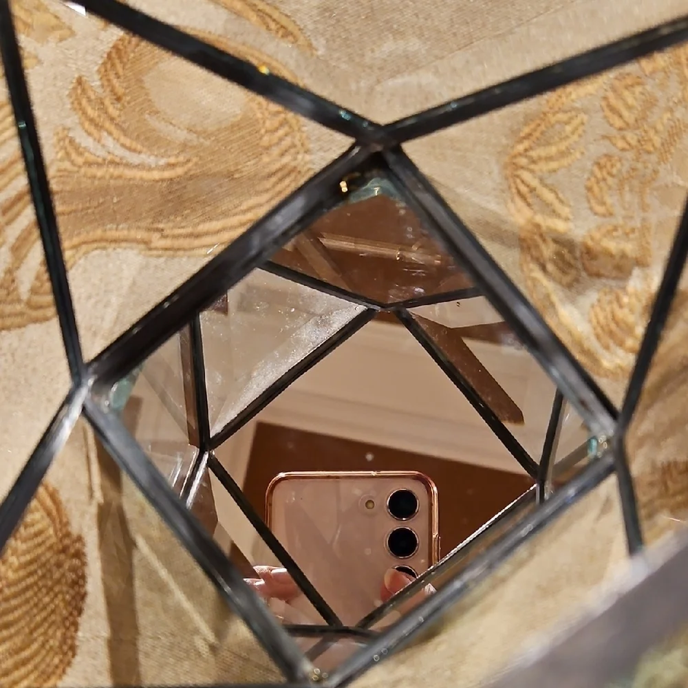 Geometric Glass Candle Holder/Terrarium/Suncatcher, Refracts Light Beautifully
